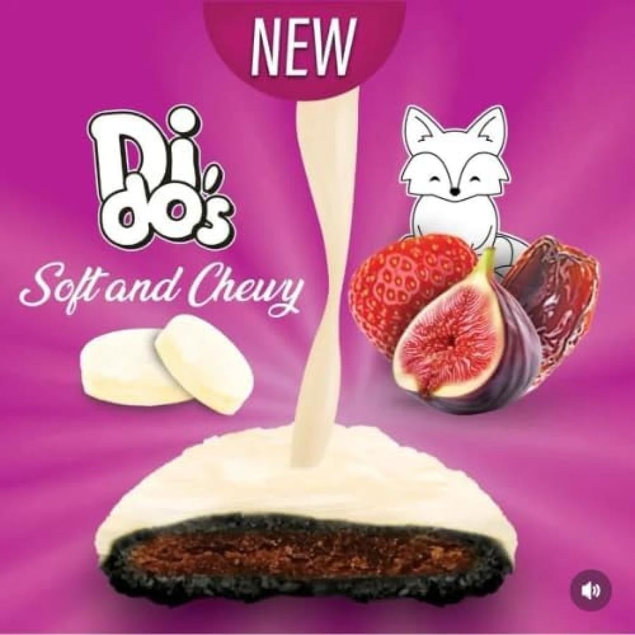 كوكيز ديدوز بالشوكولاتة البيضاء والفواكه 16 قطعة – DiDo's White Chocolate Fruit Cookie 16 Pieces