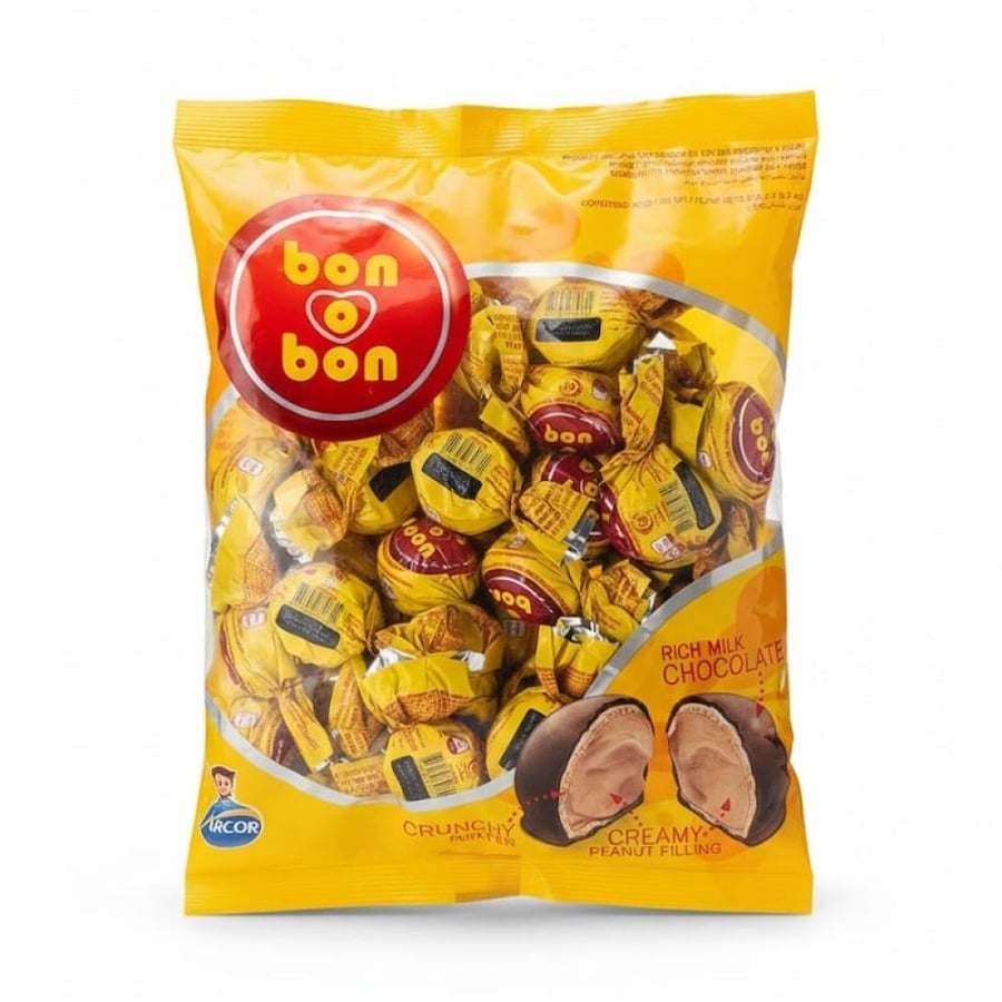 شوكولاتة بون بون محشوة بكريمة زبدة الفول السوداني والويفر - Bon O Bon Peanut Cream and Wafer Filled Chocolate 750g