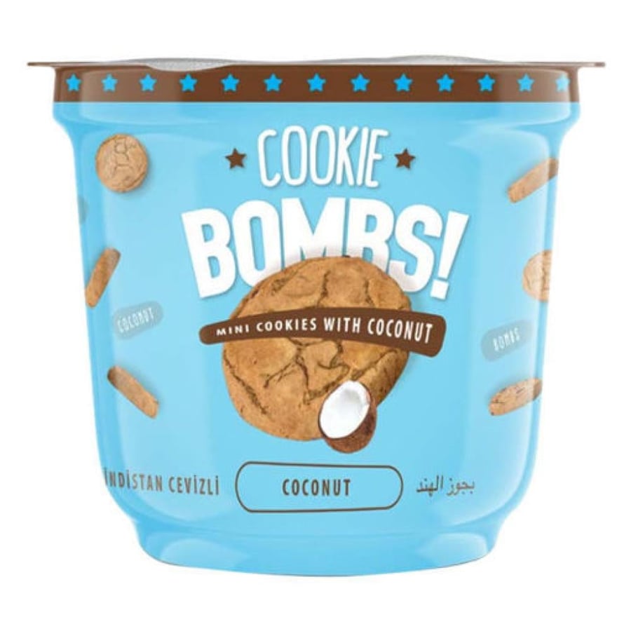 أكواب ميني كوكيز بومبس بجوز الهند - Cookie Bombs Mini Cookies Coconut