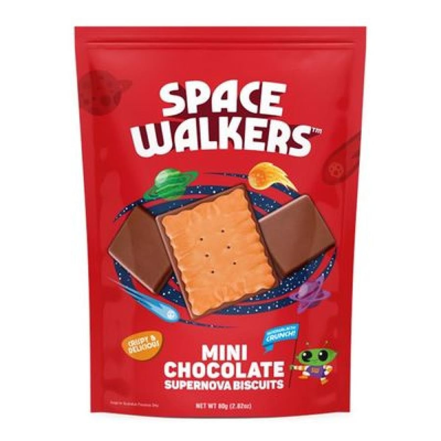 سبيس ووكرز بسكويت ميني شوكولاتة 80 جرام – Space Walkers Mini Chocolate Biscuits 80g