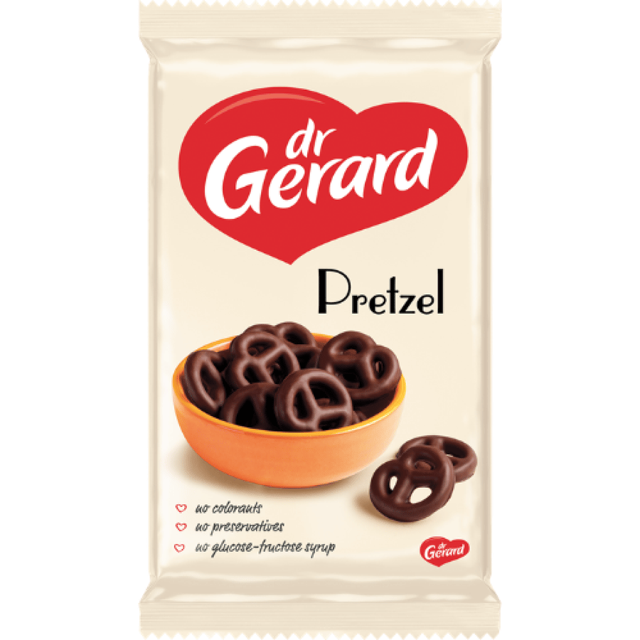 بريتزل مغطى بالشوكولاتة دكتور جيرارد 165 جم | Dr Gerard Pretzel Covered in Chocolate 165g
