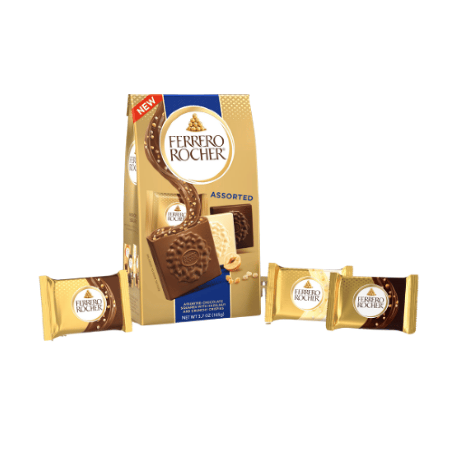 شوكولاتة فيريرو روشيه مربعات مشكلة 472 جرام  - Ferrero Rocher Assorted Chocolate Squares