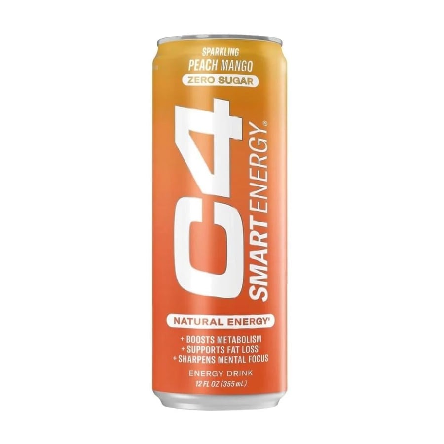 مشروب طاقة سي فور خوخ ومانجو فوار - 355 مل | C4 Smart Energy Sparkling Peach Mang