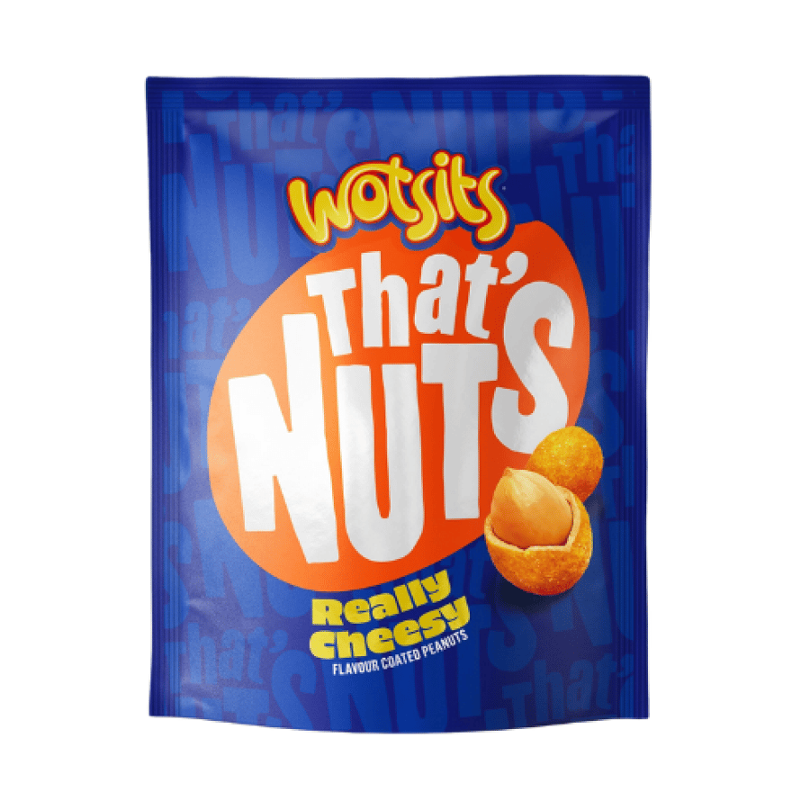 فول سوداني وتستس ذات ناتس نتس بنكهة الجبن القوية 160 جرام - Wotsits That’s Nuts Really Cheesy 160g