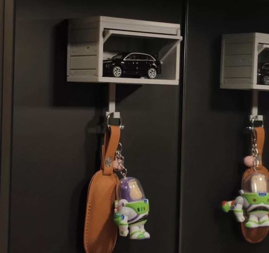 Gray garagekey holder