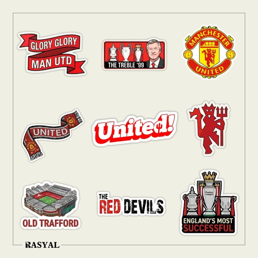 مجموعة ستيكرات مانشستر يونايتد - Manchester United Stickers