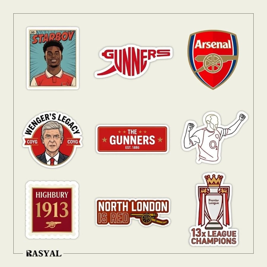 مجموعة ستيكرات ارسنال - Arsenal Stickers