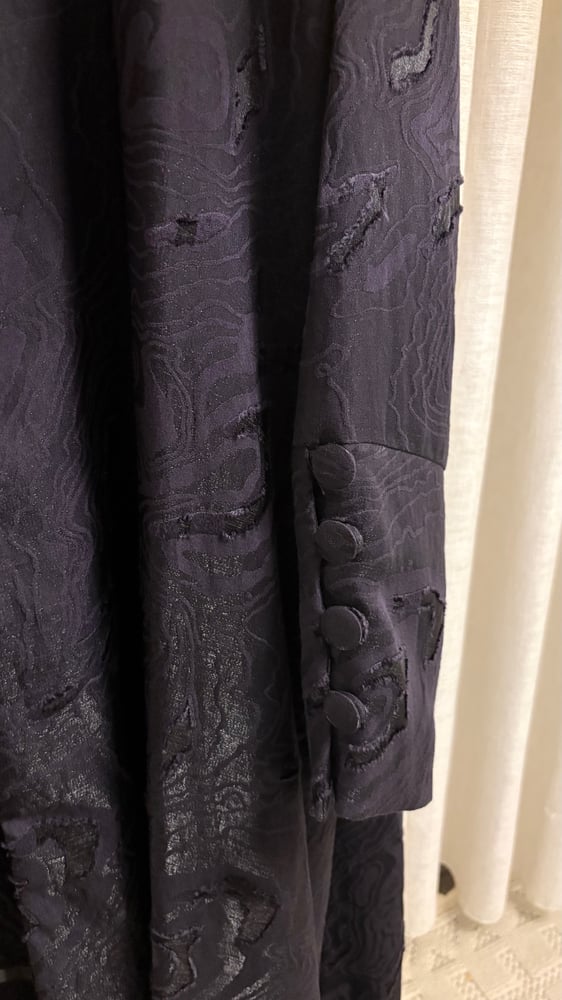 Jacket abaya high neck purple