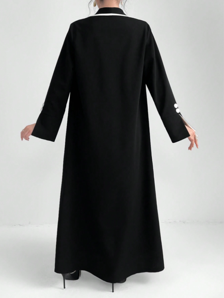 عباية نسائية ذات رقبة وياقة
