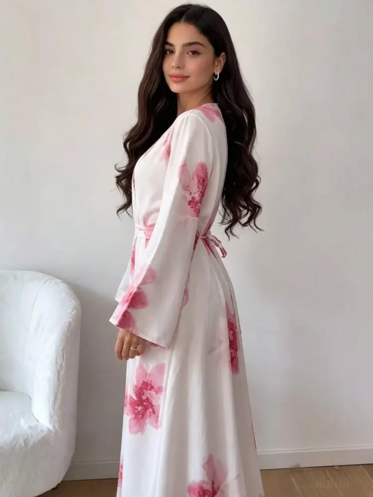 Yasmyna فستان ماكسي بطبعة زهرية للنساء