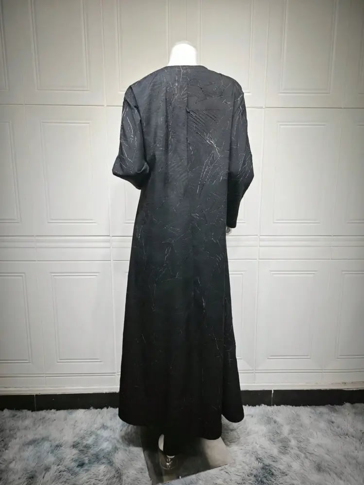 Hafizah جاكيت نسائي محتشم بنسيج جاكار ذو ملمس بارز