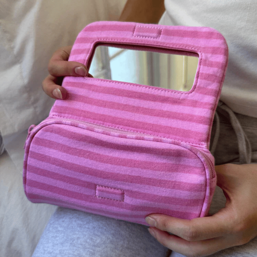 Brandy Stripes Makeup bag