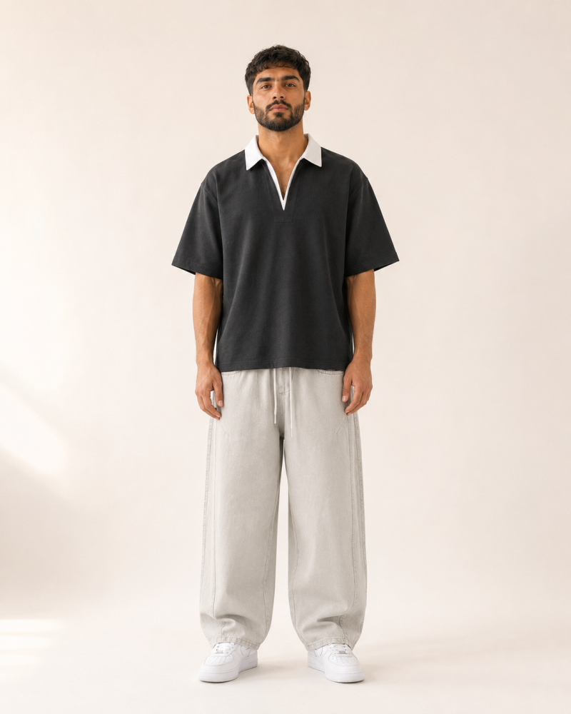 سويتر رجالي نص كم T1095