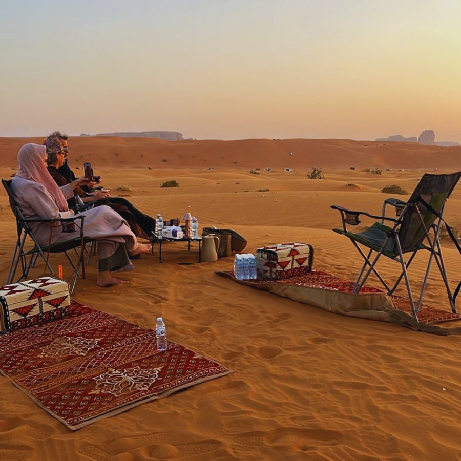 الرمال الحمراء  وتجربة  الكشتة