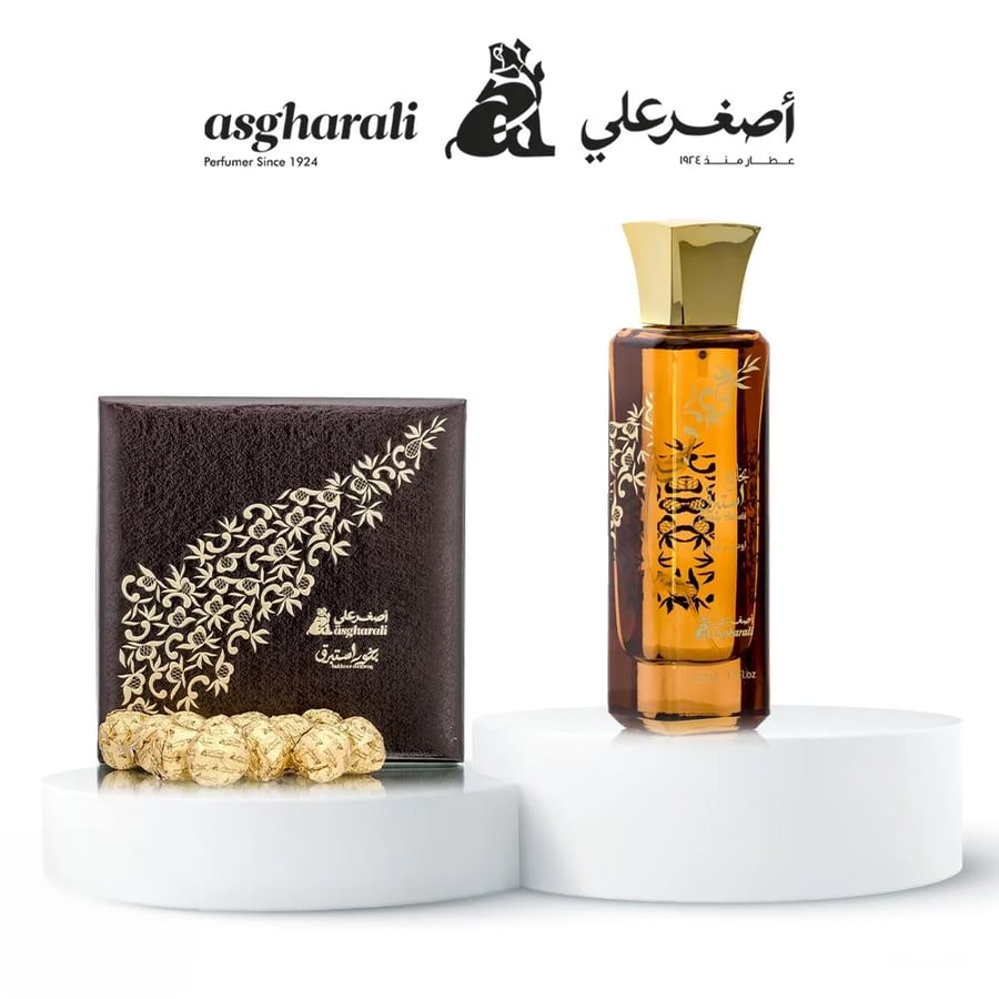 عطر وبخور استبرق  في هذه الباقة ستحصل على عطر وبخور استبرق من اصغر علي