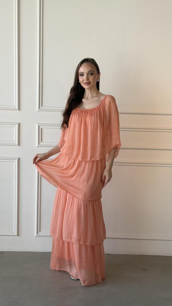 Layered silk dress