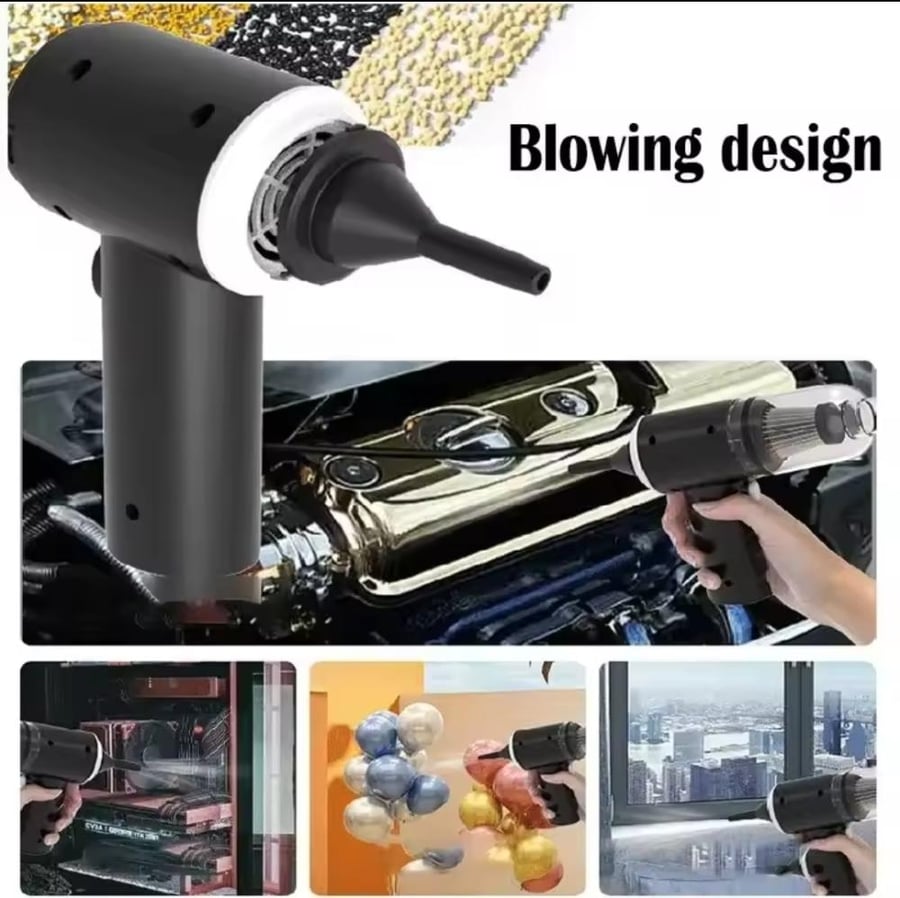 مكنسة كهربائية محمولة للسيارة قابلة للشحن USB