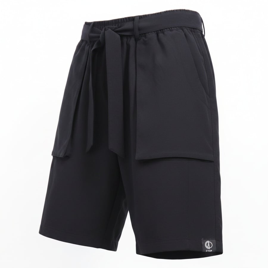 black shorts