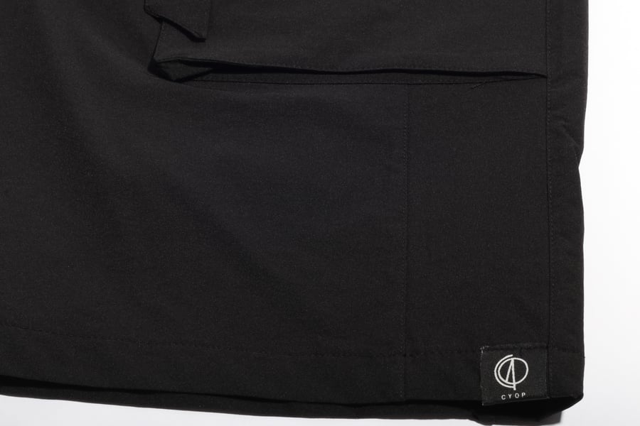 black shorts