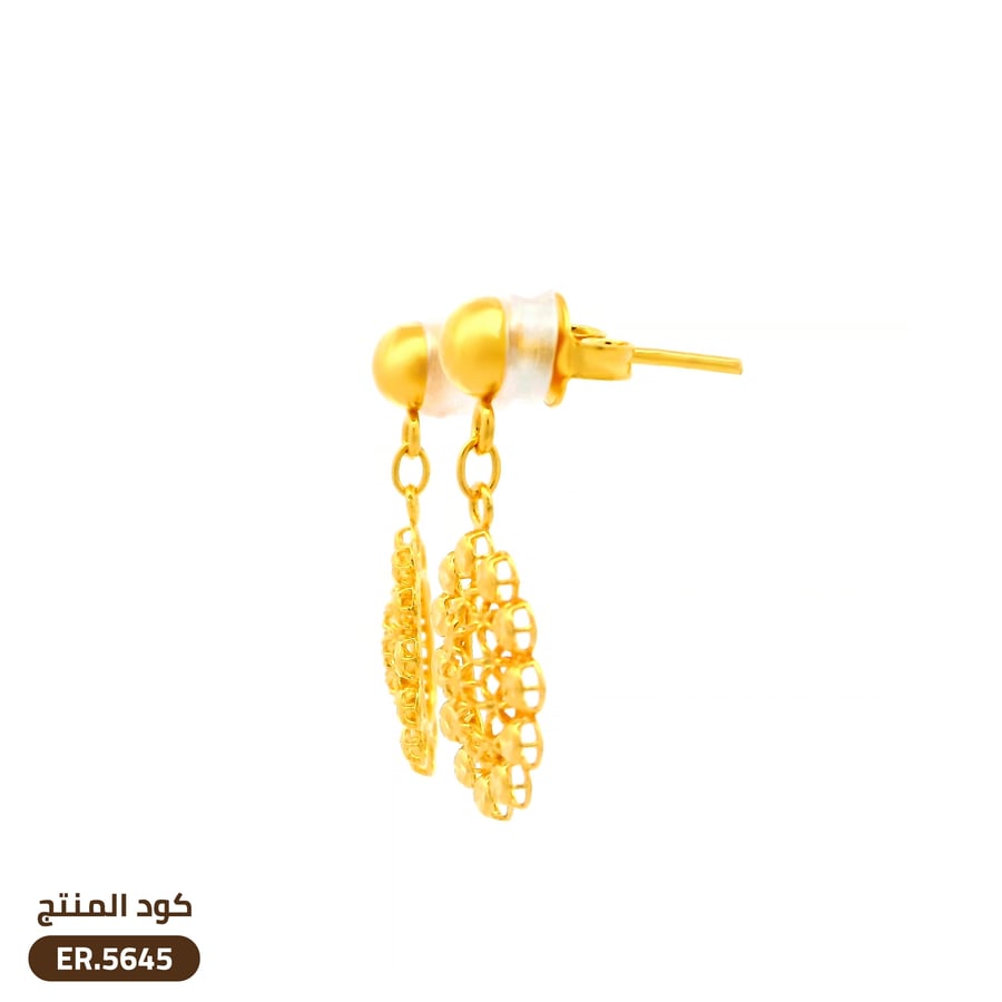 حلق ذهب عيار 21(ER.5645)