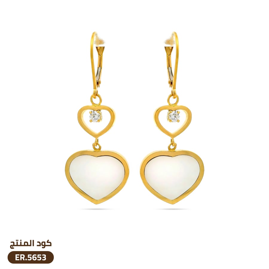 حلق ذهب عيار 18 (ER.5653)