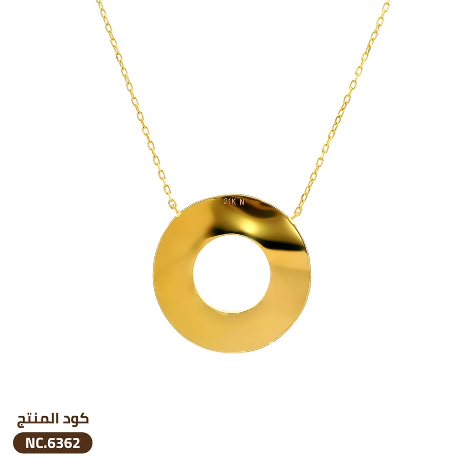 قلادة دائرية ذهب عيار 21 (NC.6362)