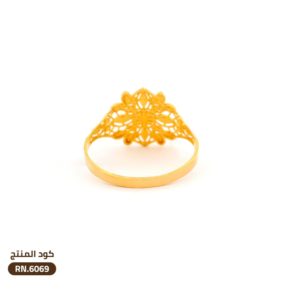 خاتم الزهرة الملكية ذهب عيار 21 (RN.6069)