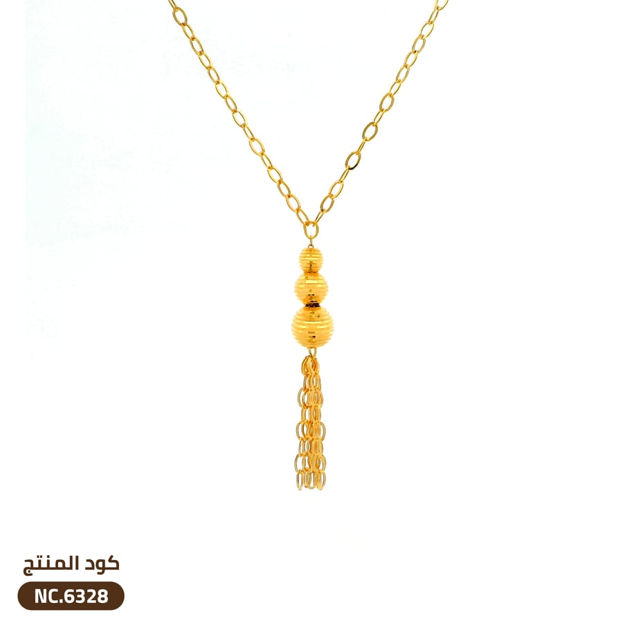 قلادة كرات بدلاية ذهب عيار 21 (NC.6328)