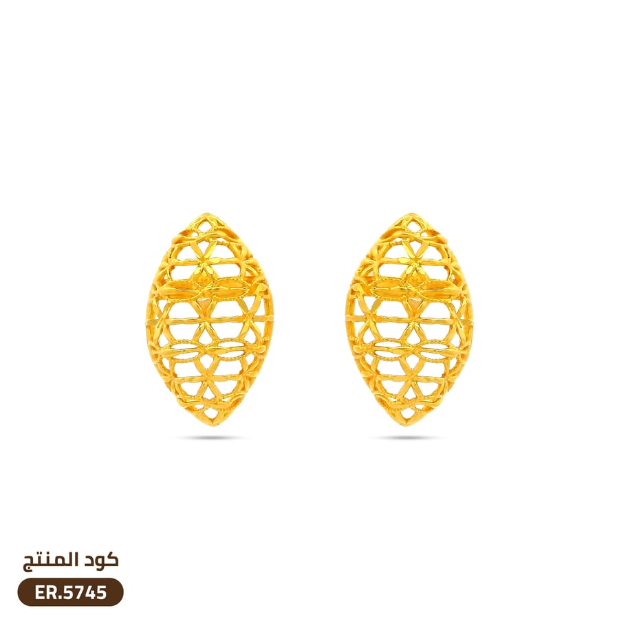حلق ذهب عيار 21 (ER.5745)