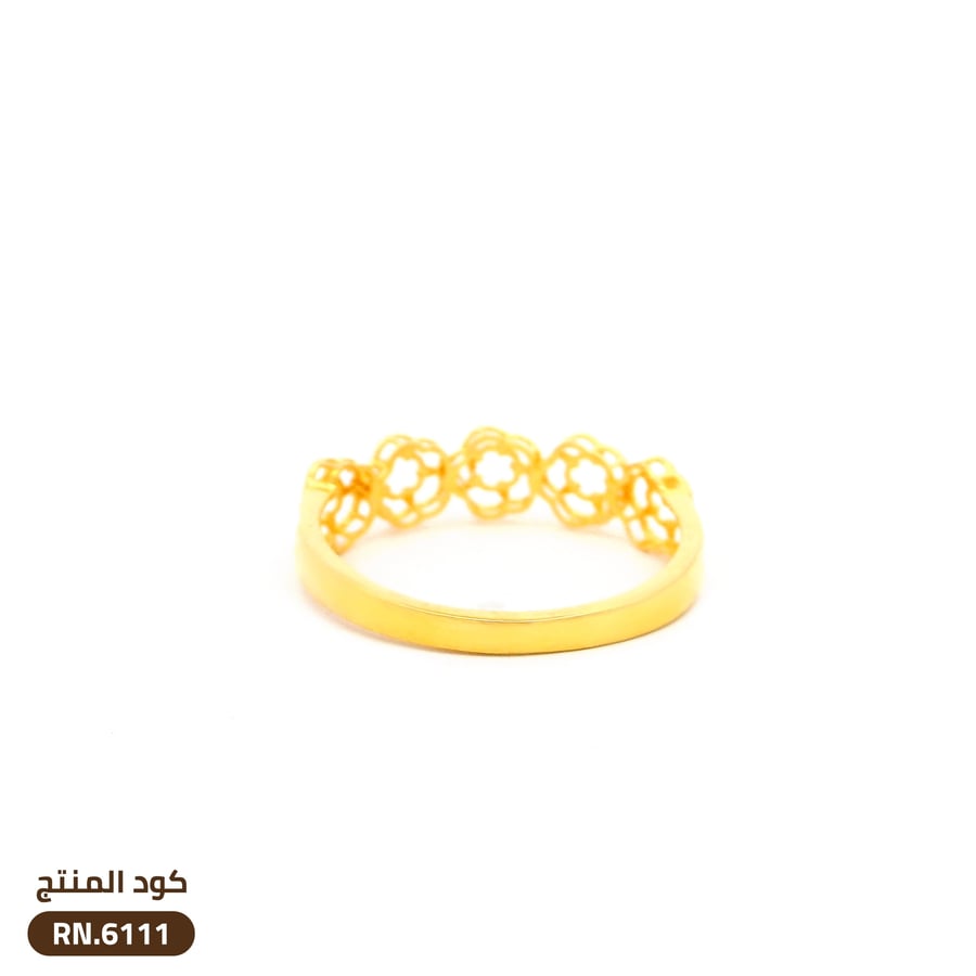 خاتم وردة كليف ذهب عيار 21 (RN.6111)
