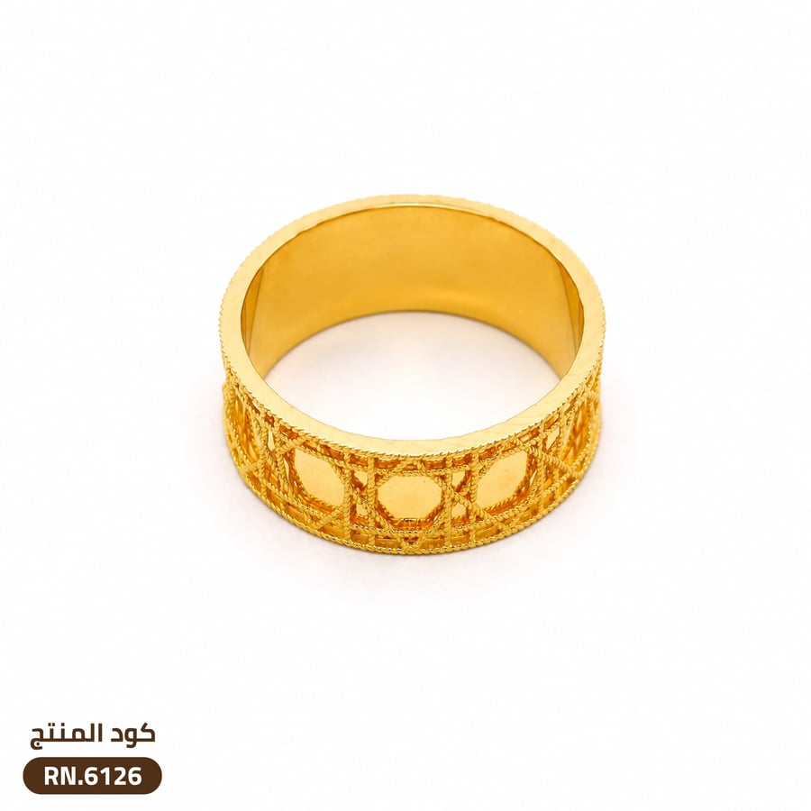 دبلة ديور ذهب عيار 21 (RN.6126)