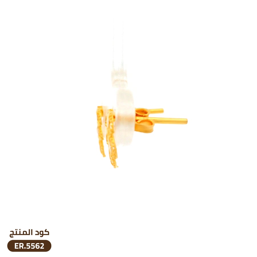 حلق ورق الشجر ذهب عيار 21 (ER.5562)