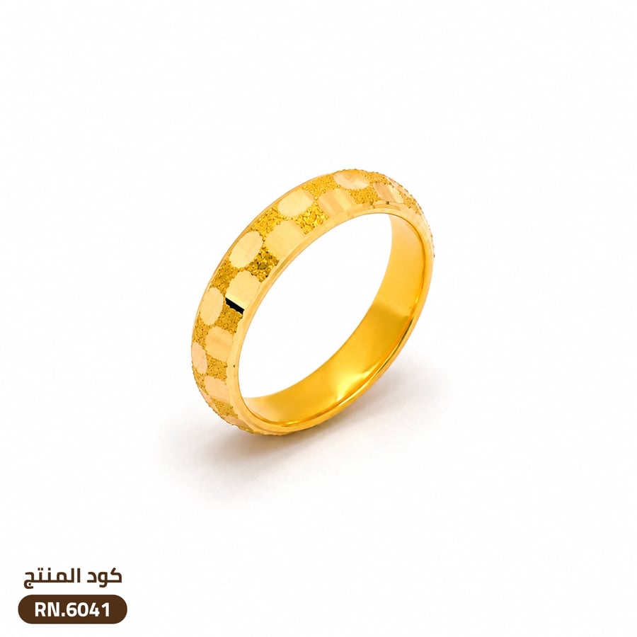دبلة بنقش ناعم ذهب عيار 21 (RN.6041)