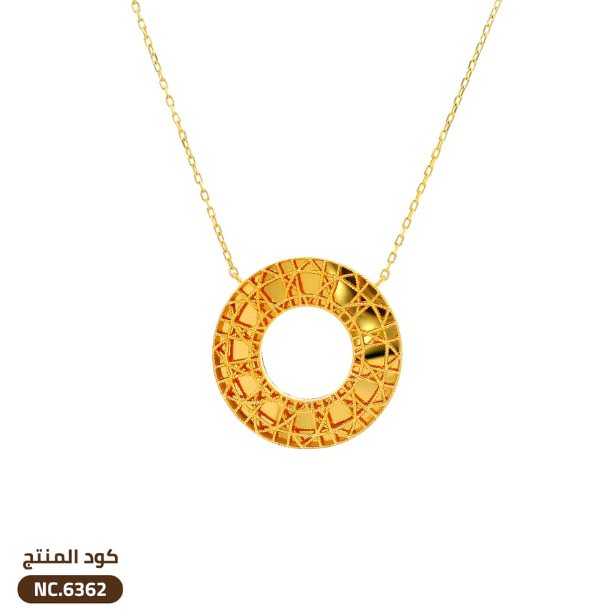 قلادة دائرية ذهب عيار 21 (NC.6362)