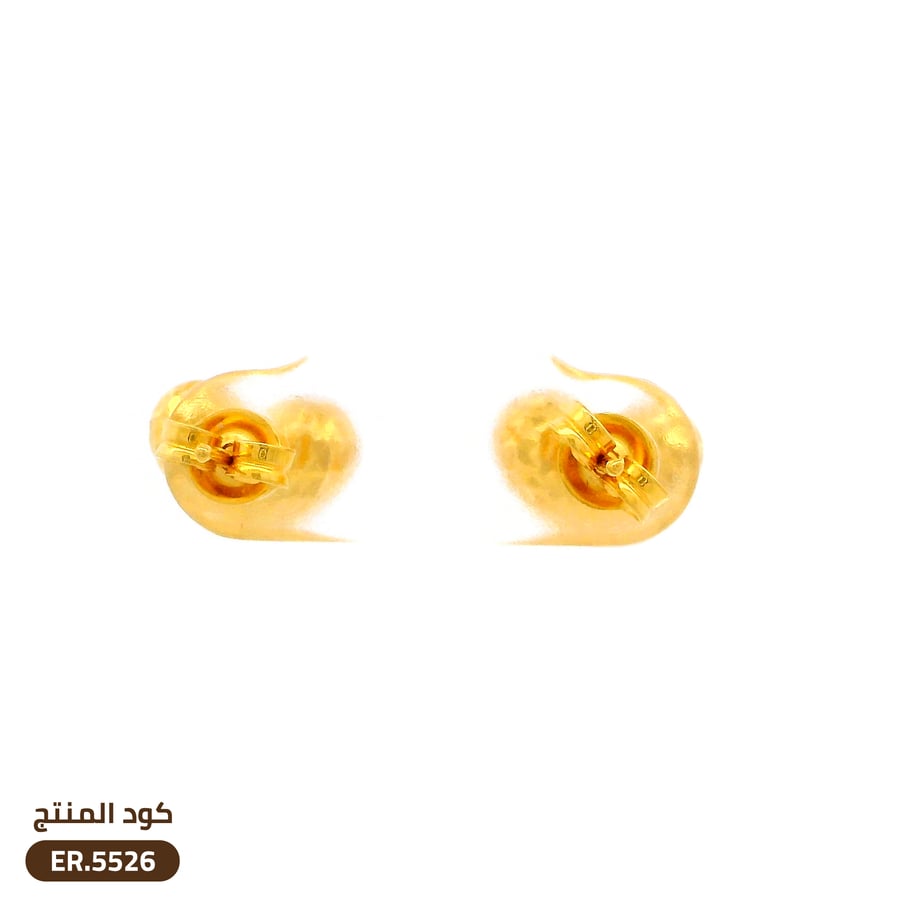 حلق قلب ذهب عيار 21 (ER.5526)