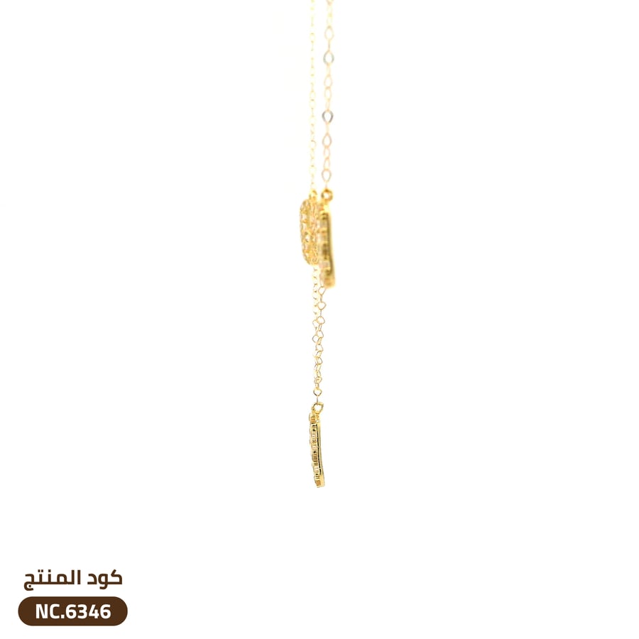 قلادة ميسكا ثلاثية ذهب عيار 18 (NC.6346)