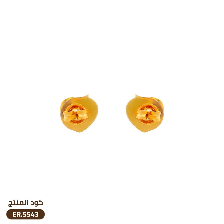 حلق قلب ذهب عيار 21(ER.5543)