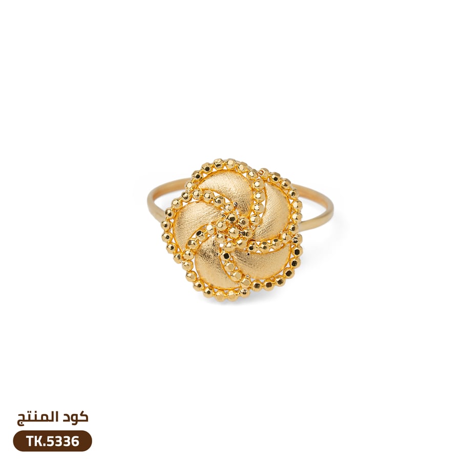 طقم زهرة بلومي ذهب عيار 21 (TK.5336)