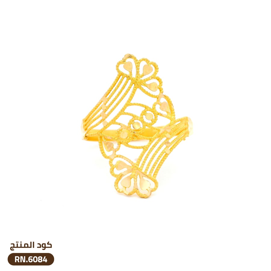 خاتم القلوب الملكية ذهب عيار 21 (RN.6084)