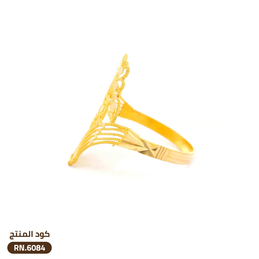 خاتم القلوب الملكية ذهب عيار 21 (RN.6084)