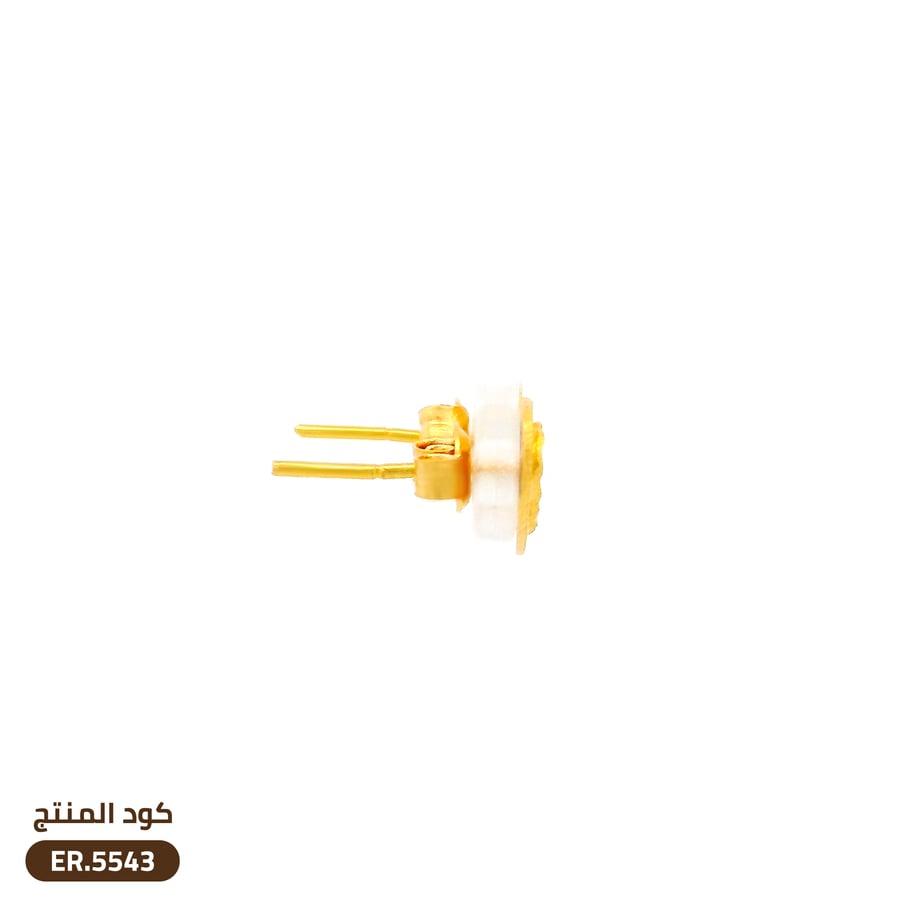 حلق قلب ذهب عيار 21(ER.5543)
