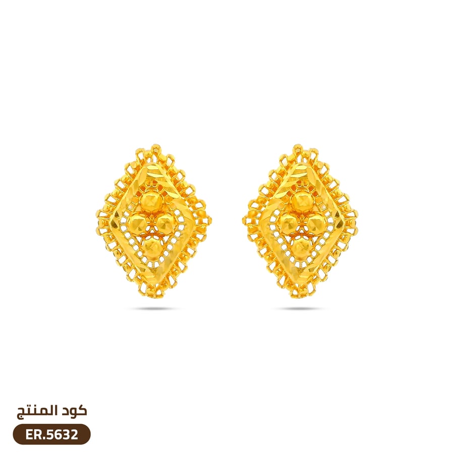 حلق ذهب عيار 21 (ER.5632)