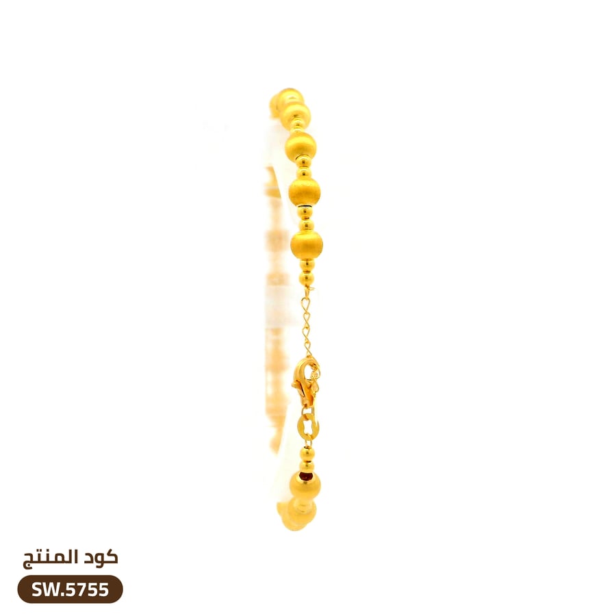سوار بتصميم كرات ذهب عيار 21 (SW.5755)