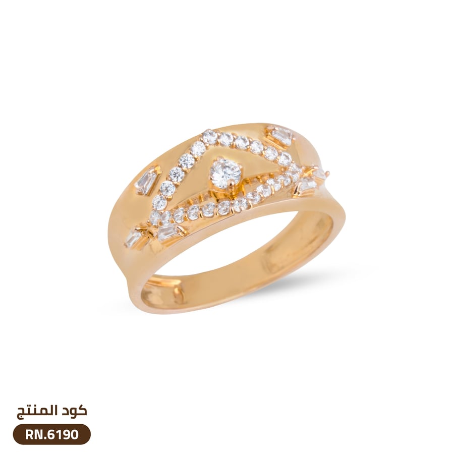 خاتم  ذهب عيار 18 (RN18-6190)