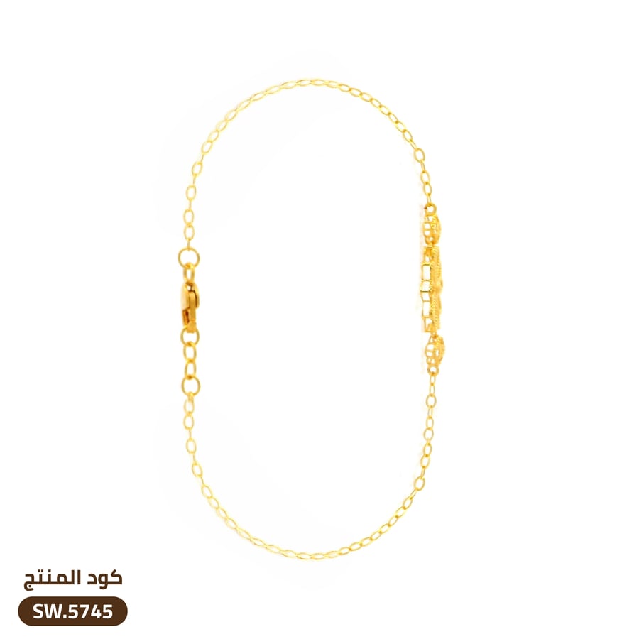 سوار زهرة ناعمة ذهب عيار 21 (SW.5745)