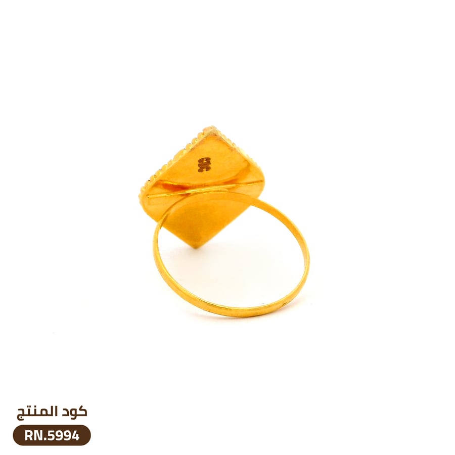 خاتم تصميم زهرة ذهب عيار 21 (RN.5994)