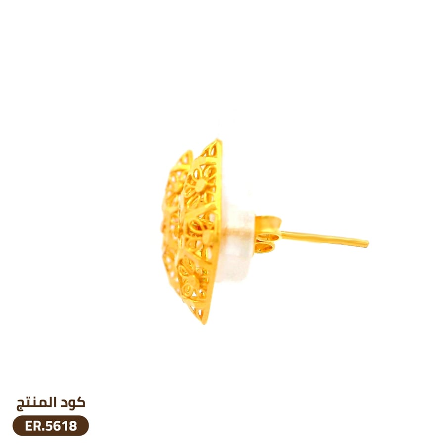حلق ذهب عيار 21(ER.5618)