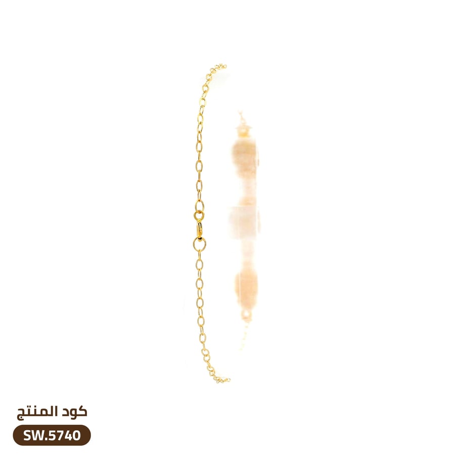 سوار ثلاثي بيضاوي ذهب عيار 21 (SW.5740)