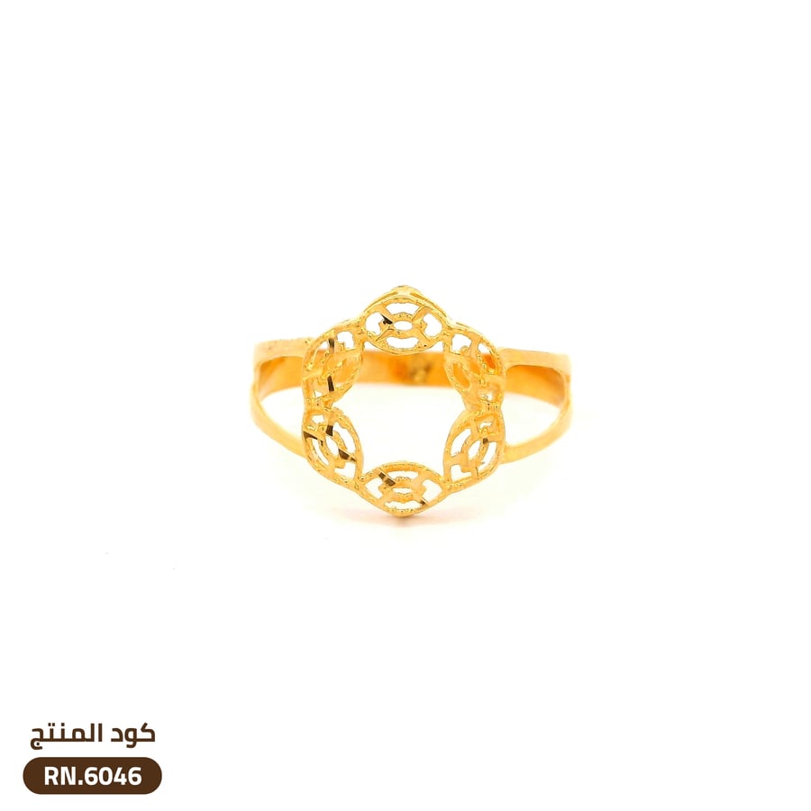 خاتم دائري مفتوح ذهب عيار 21 (RN.6046)