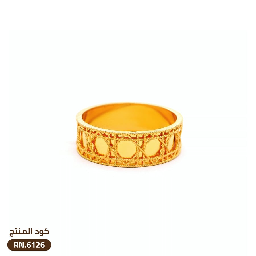 دبلة ديور ذهب عيار 21 (RN.6126)